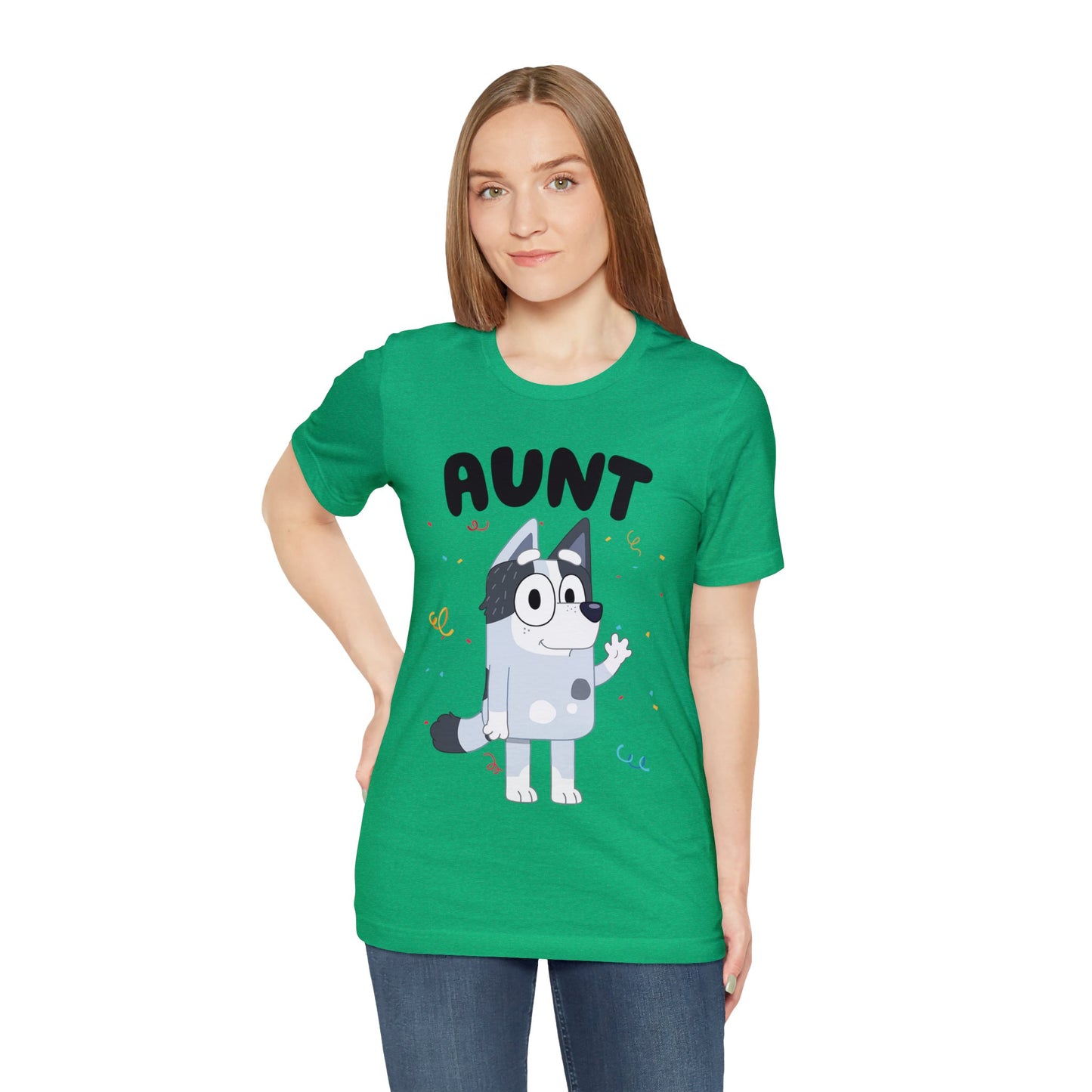 Aunt Bluey Birthday short sleeve Tshirt