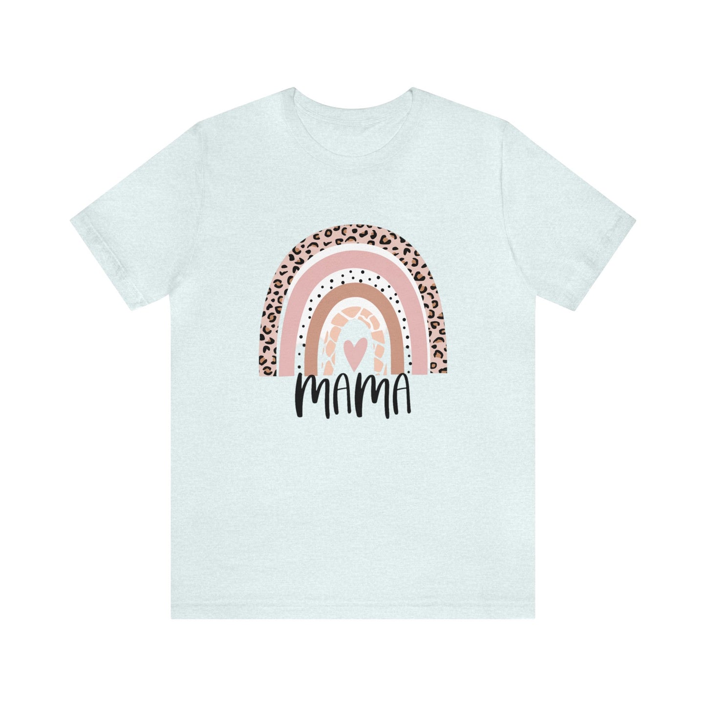 Mama Boho Leopard Rainbow short sleeve tshirt