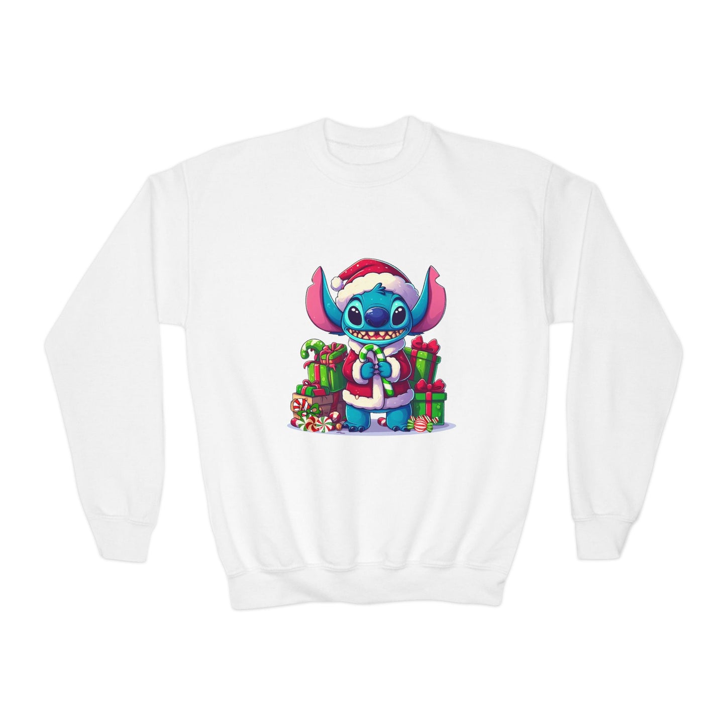 Christmas-Stitch Youth Crewneck Sweatshirt