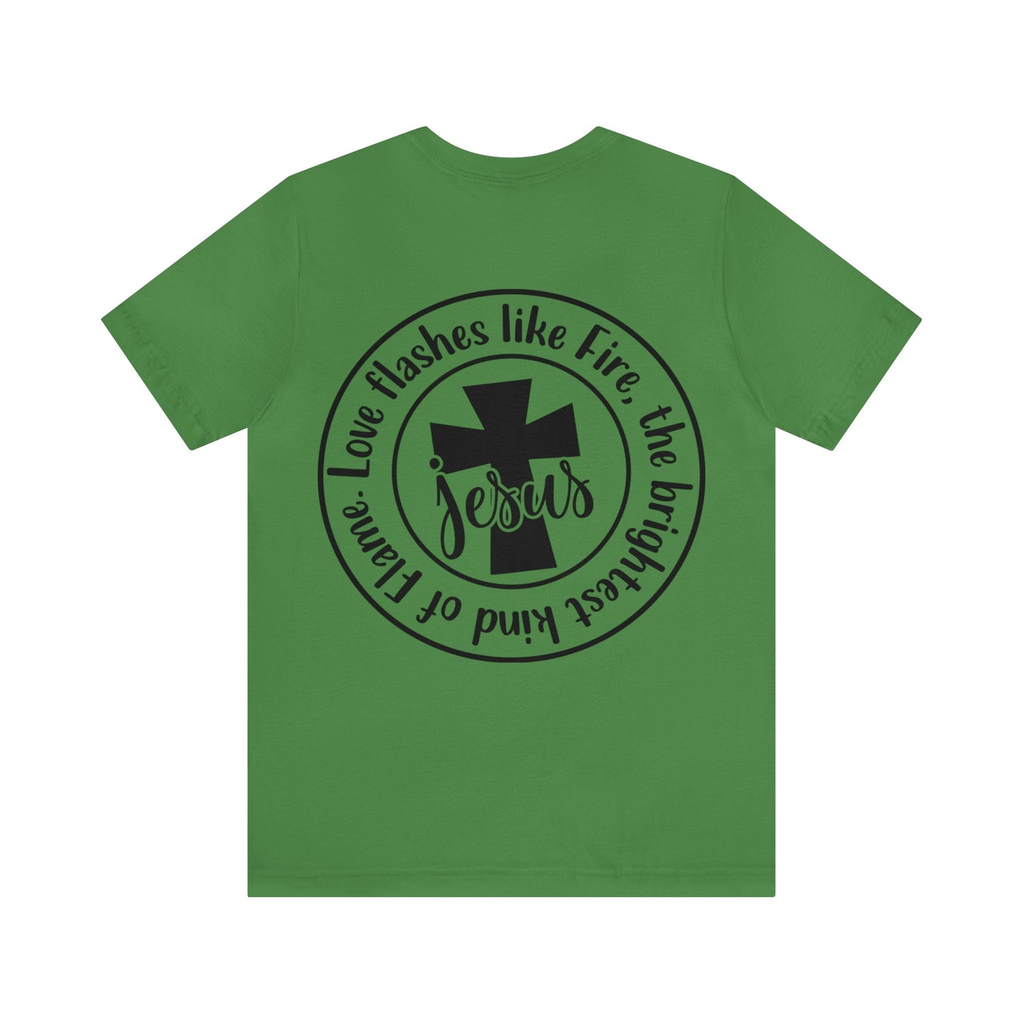 Loved (front) circle/cross (back) Short Sleeve Tshirt