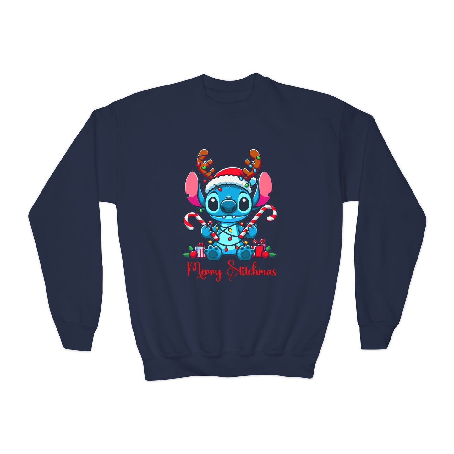 Merry Stitchmas Youth Crewneck Sweatshirt