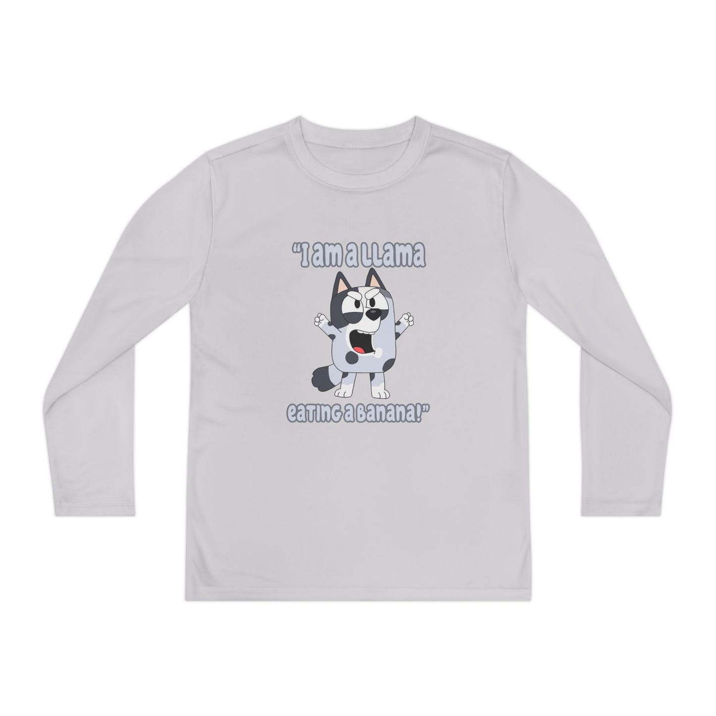 I'm a Llama eating a Banana Youth Long Sleeve Competitor Tee