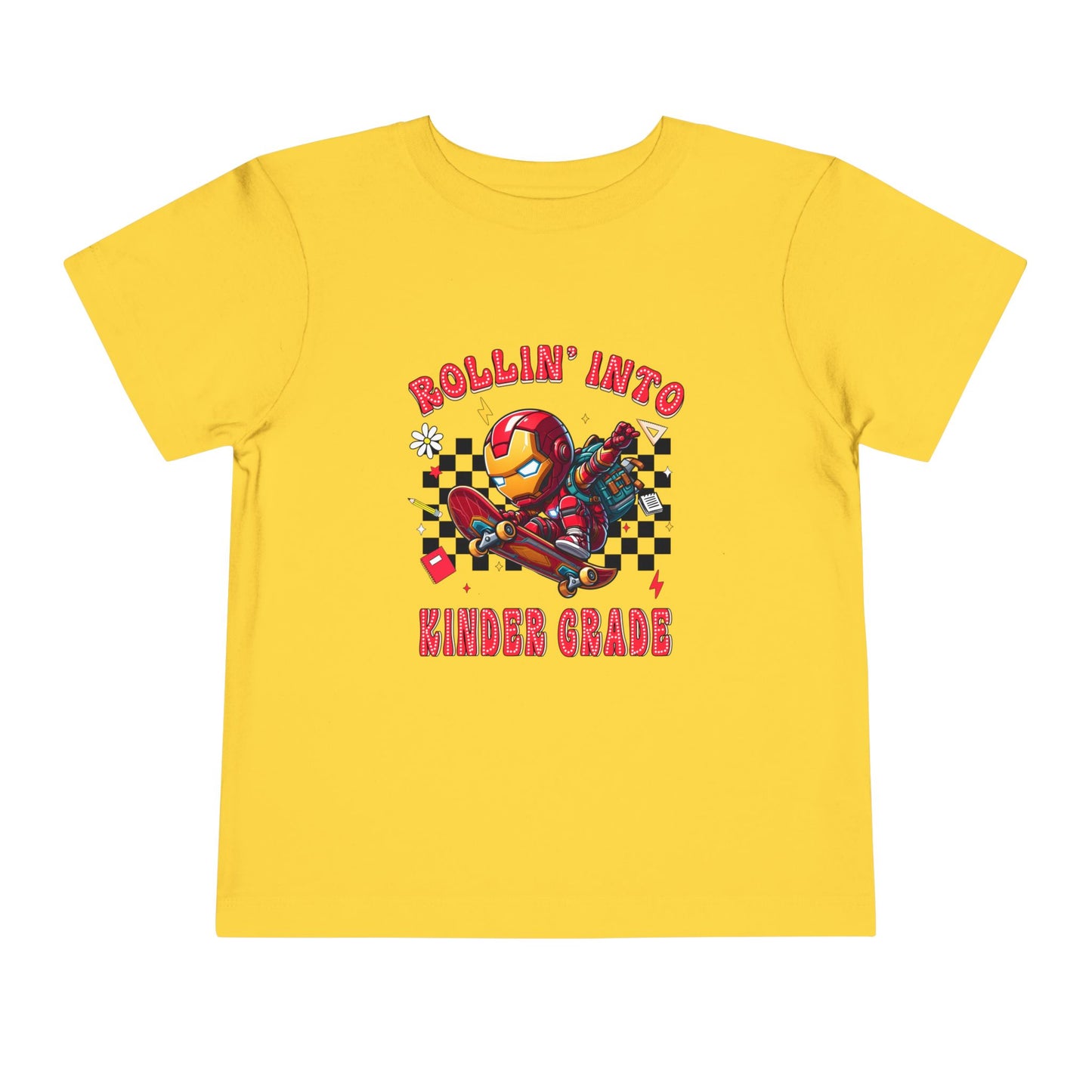 IRON MAN - Rollin' Into Kinder Grade Toddler Short Sleeve Tee