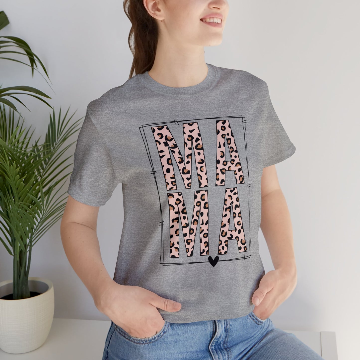 MAMA Leopard print short sleeve tshirt