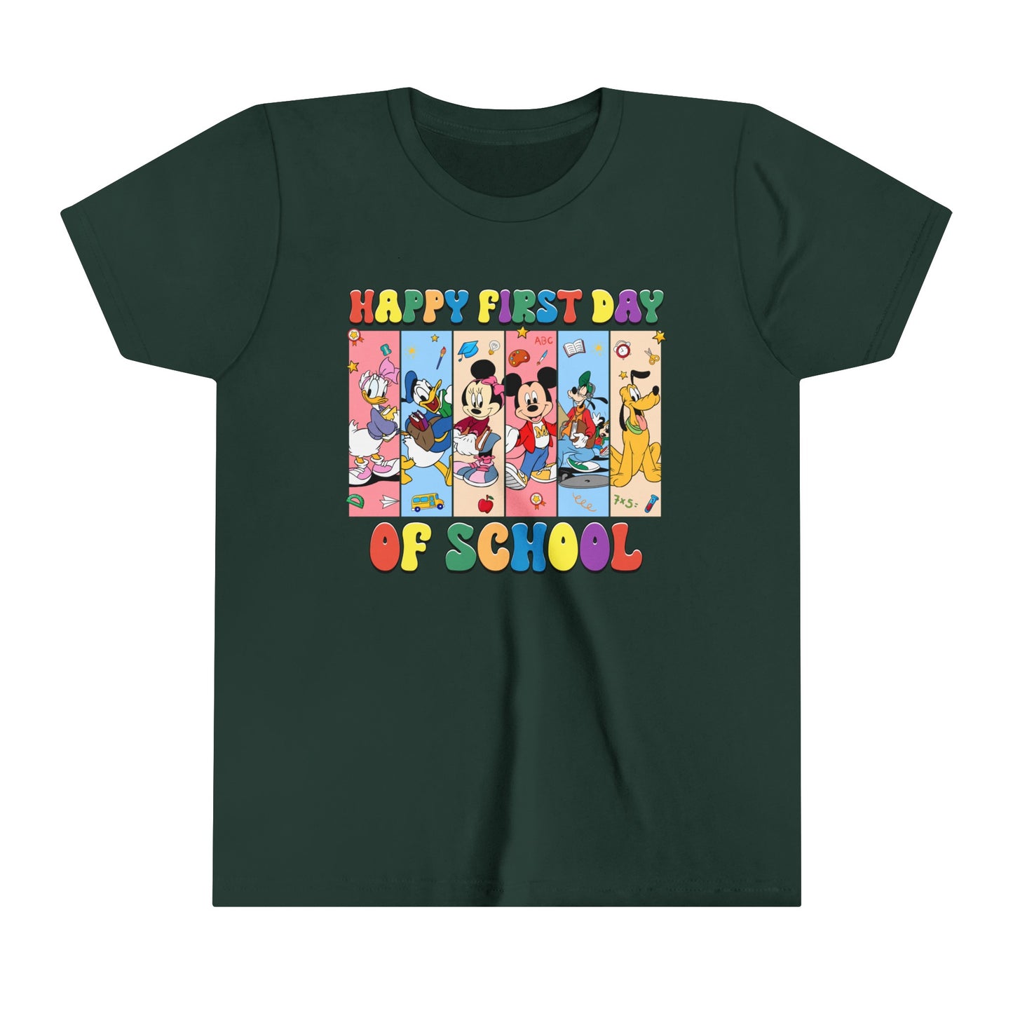 Happy First Day of School Youth Short Sleeve Tee