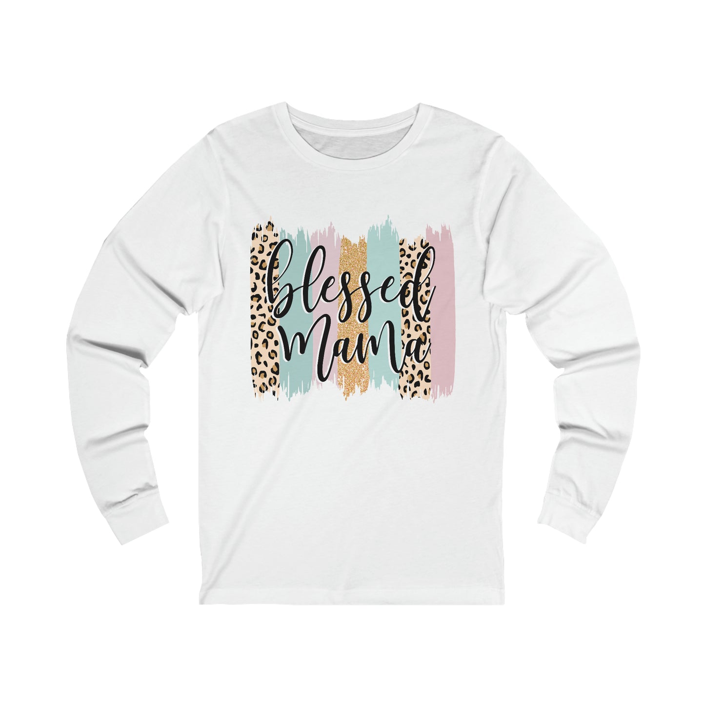 Blessed Mama Leopard long sleeve tshirt