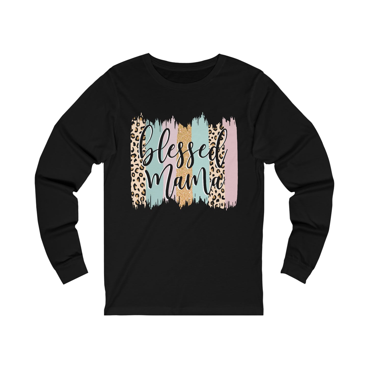 Blessed Mama Leopard long sleeve tshirt