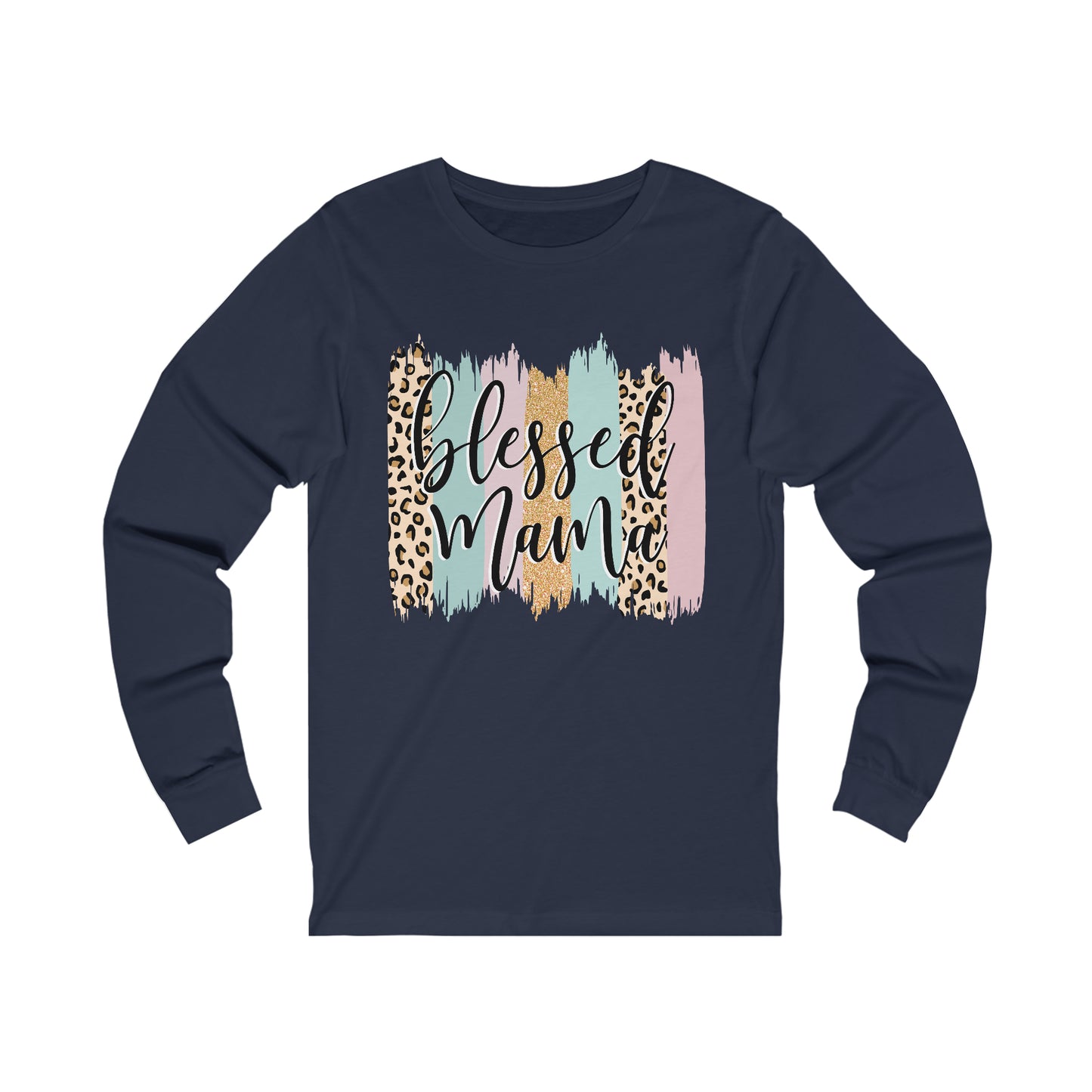 Blessed Mama Leopard long sleeve tshirt