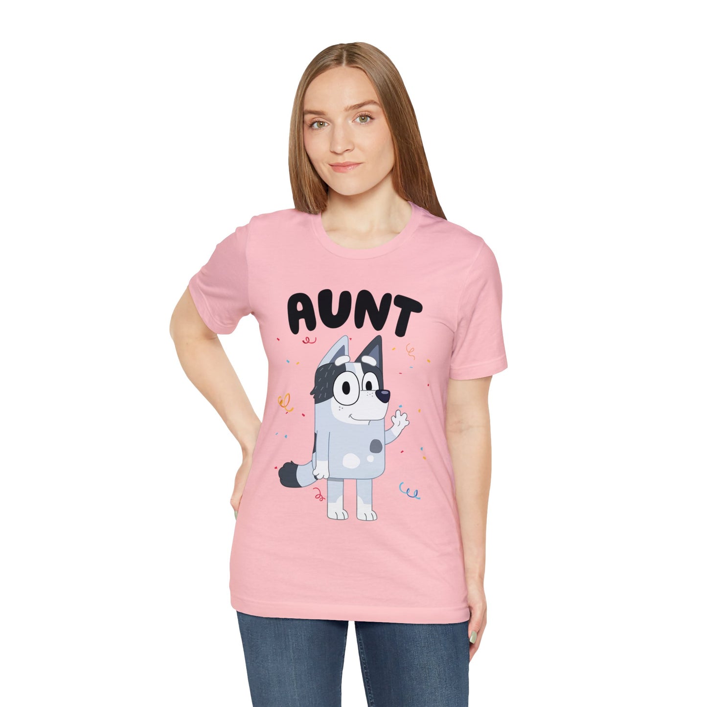 Aunt Bluey Birthday short sleeve Tshirt