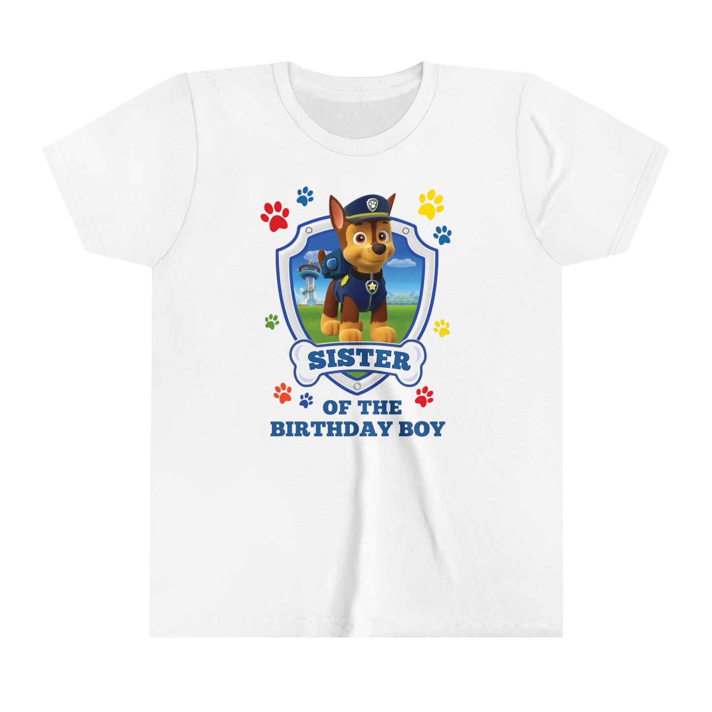 Sister of the Birthday Boy Youth Short Sleeve Tee