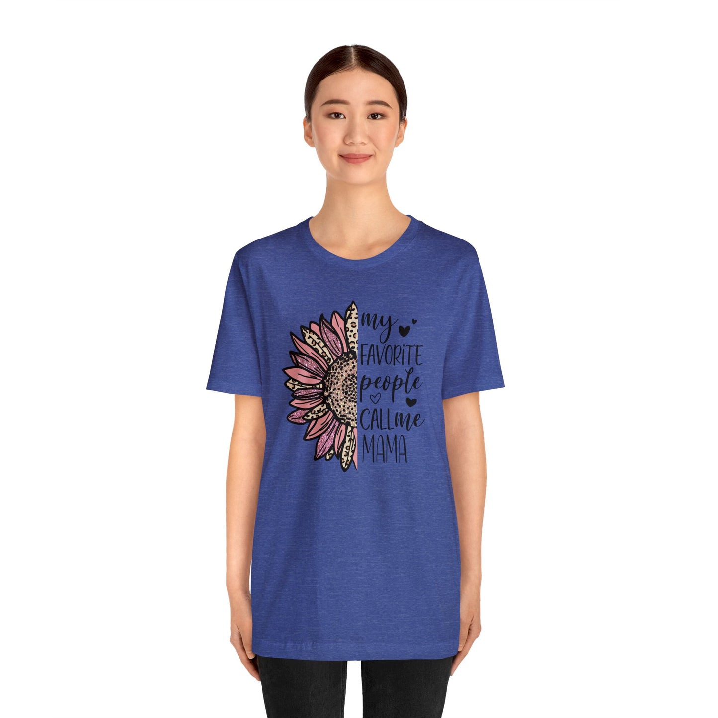 My Favorite People Call Me Mama Sunflower short sleeve tshirt