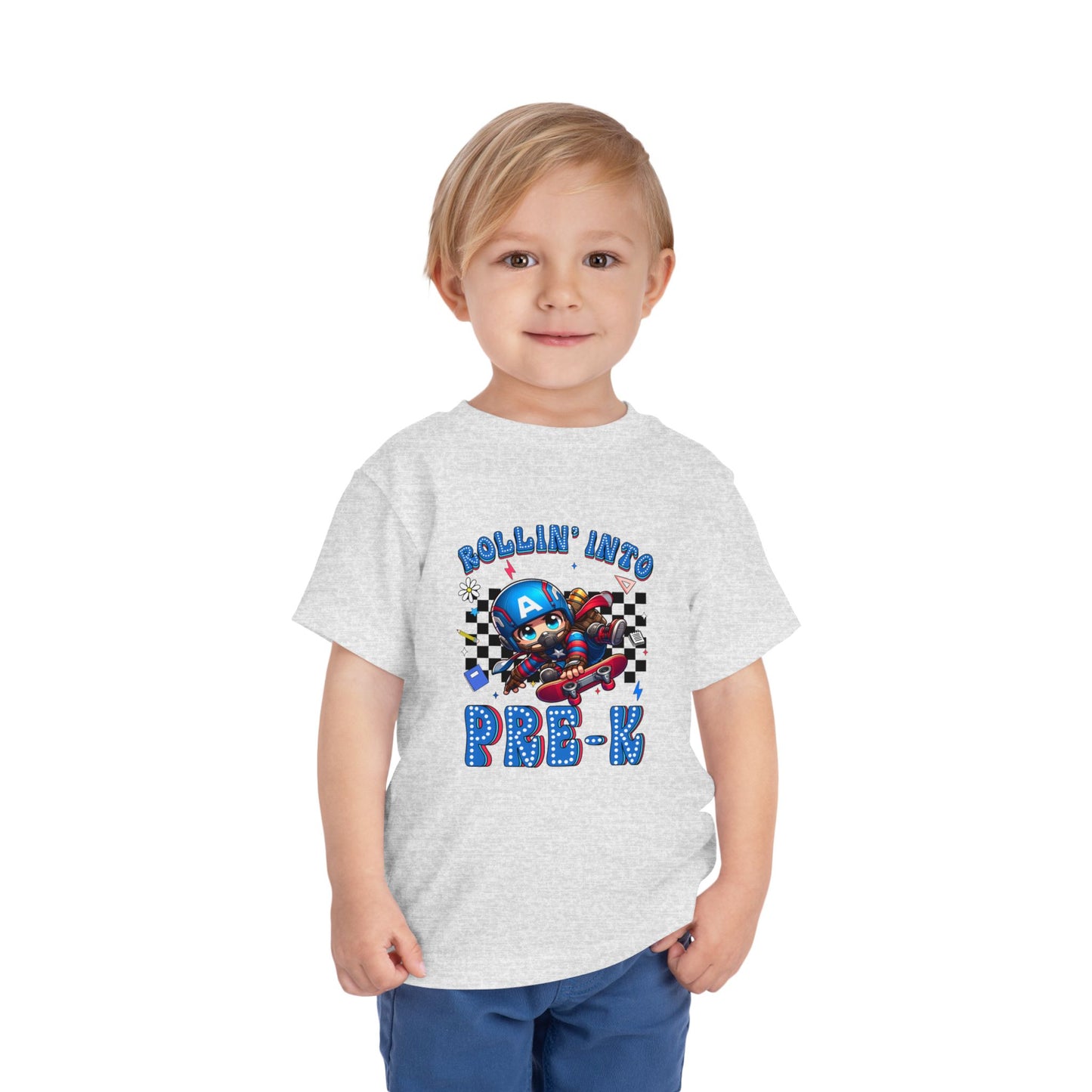 CAPTAIN AMERICA - Rollin' Into Pre-K Toddler Short Sleeve Tee