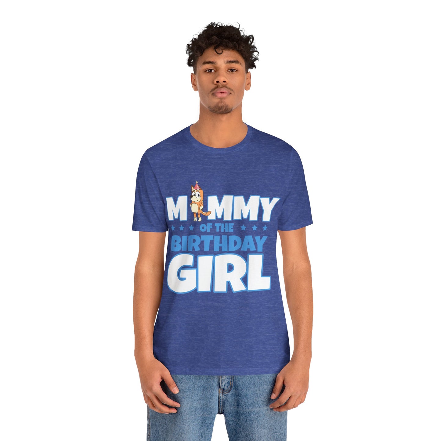 Mommy of the Birthday Girl Chilli Heeler short sleeve T-shirt