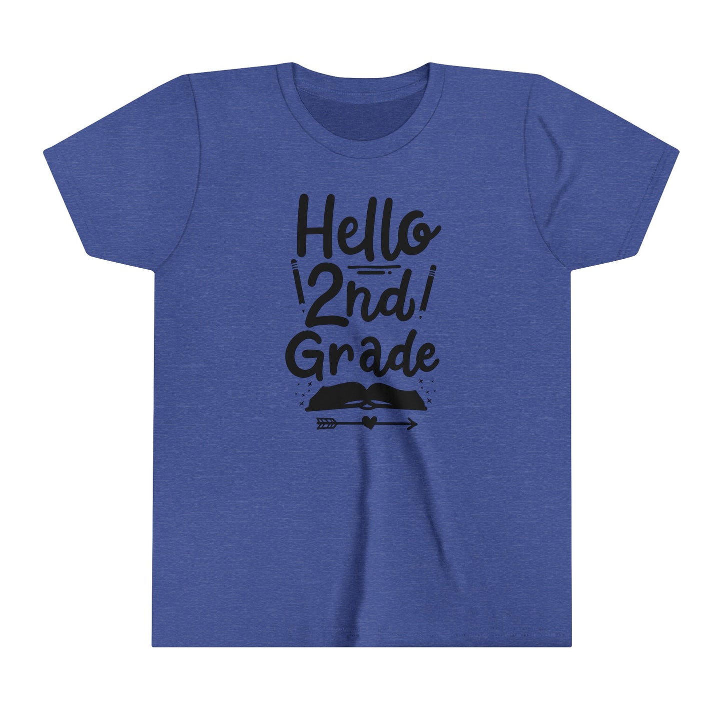 Hello 2nd Grade Youth Short Sleeve Tee