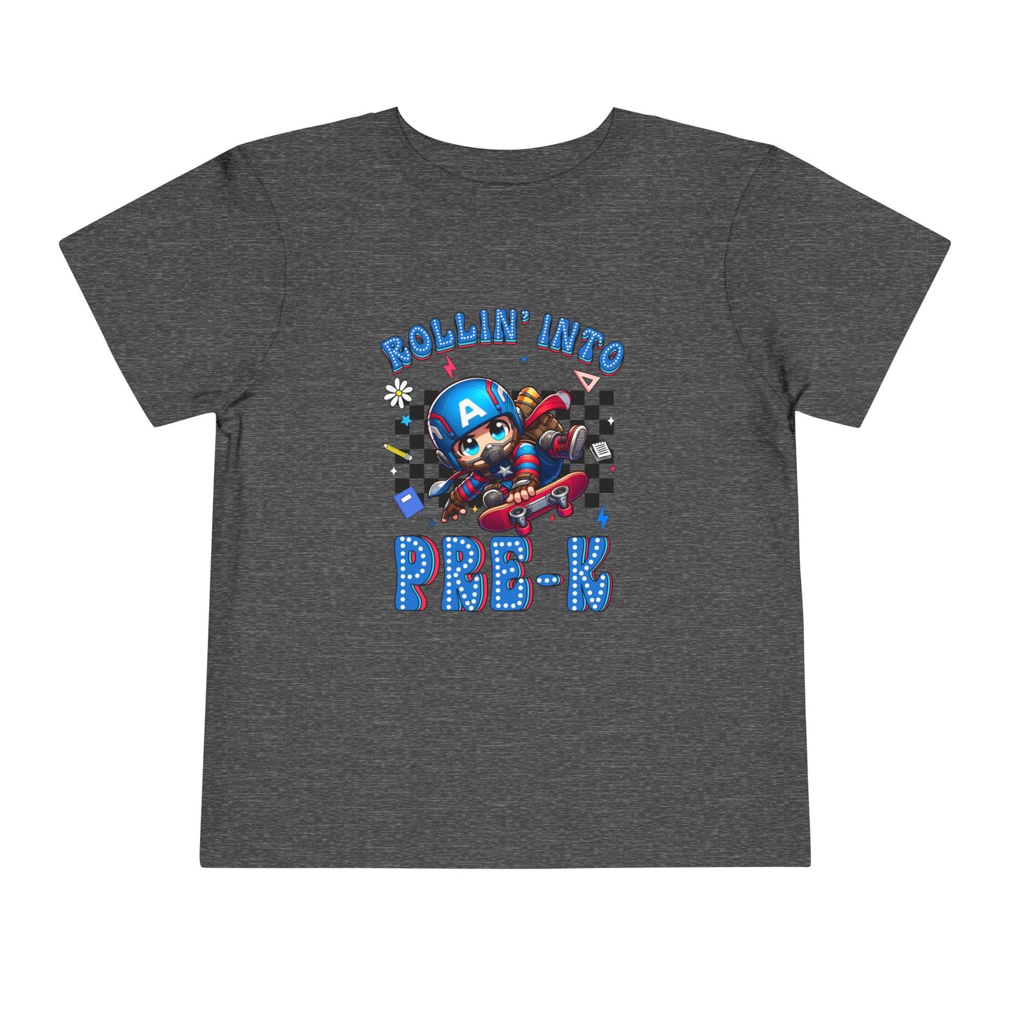 CAPTAIN AMERICA - Rollin' Into Pre-K Toddler Short Sleeve Tee