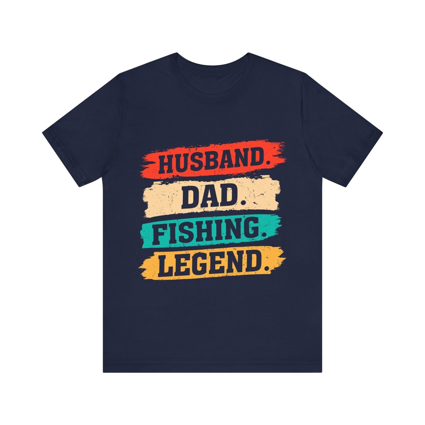 Husband Dad Fishing Legend Jersey Short Sleeve Tee