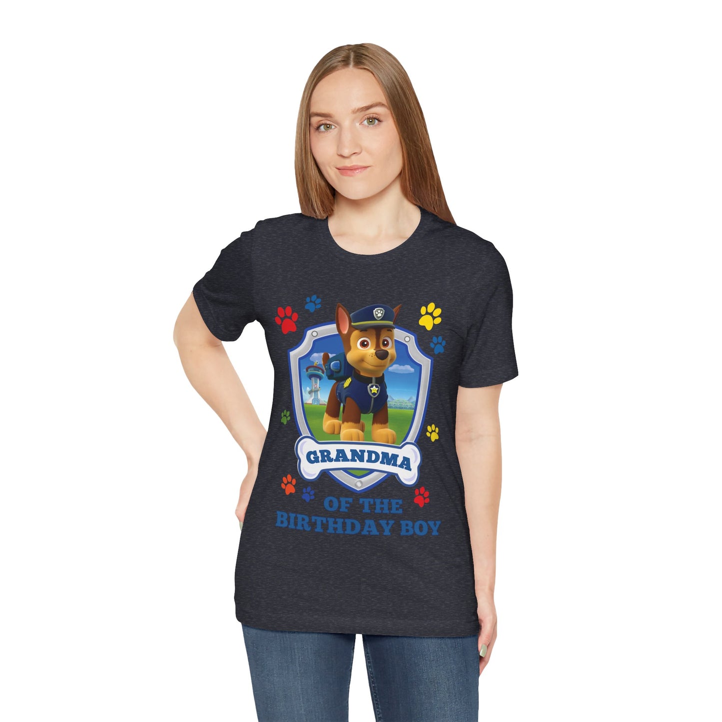 Grandma of the Birthday Boy Jersey Short Sleeve Tee