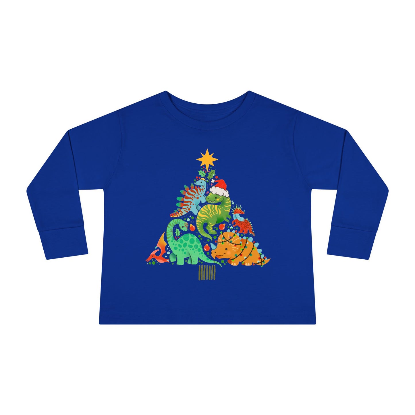 Dino christmas Toddler Long Sleeve Tee