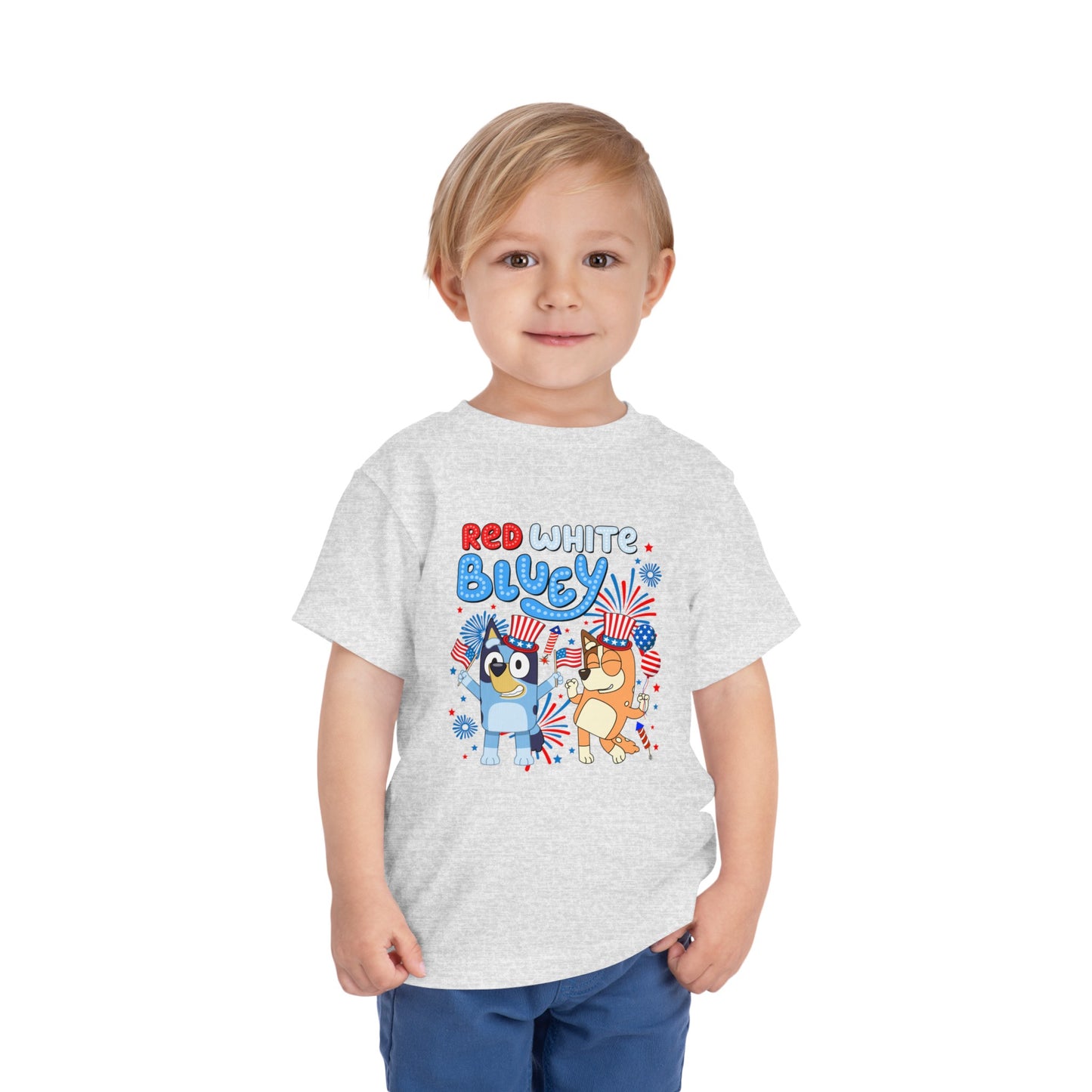 Red, White & Bluey Toddler Short Sleeve Tee