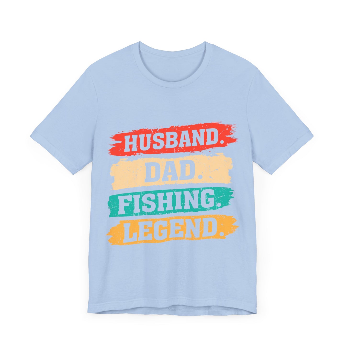 Husband Dad Fishing Legend Jersey Short Sleeve Tee