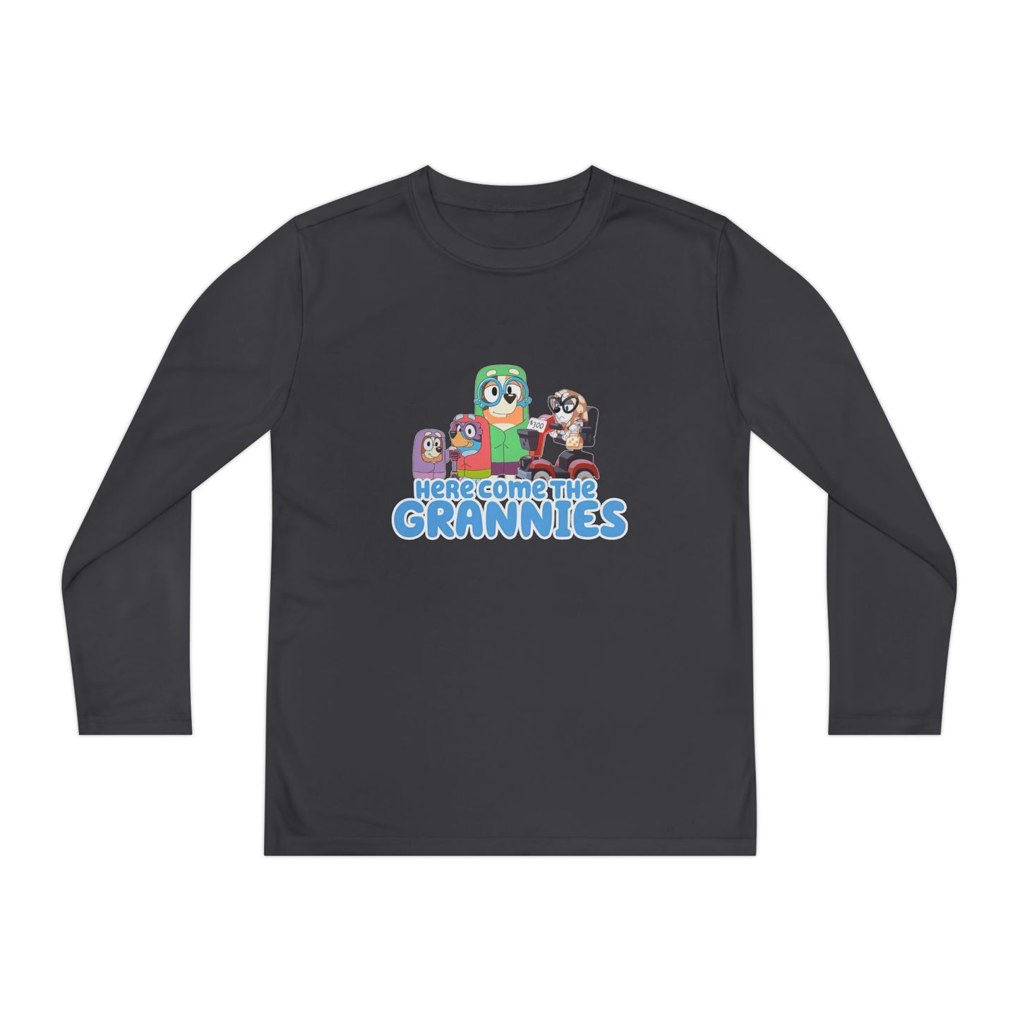 Here comes the grannies Youth Long Sleeve Competitor Tee