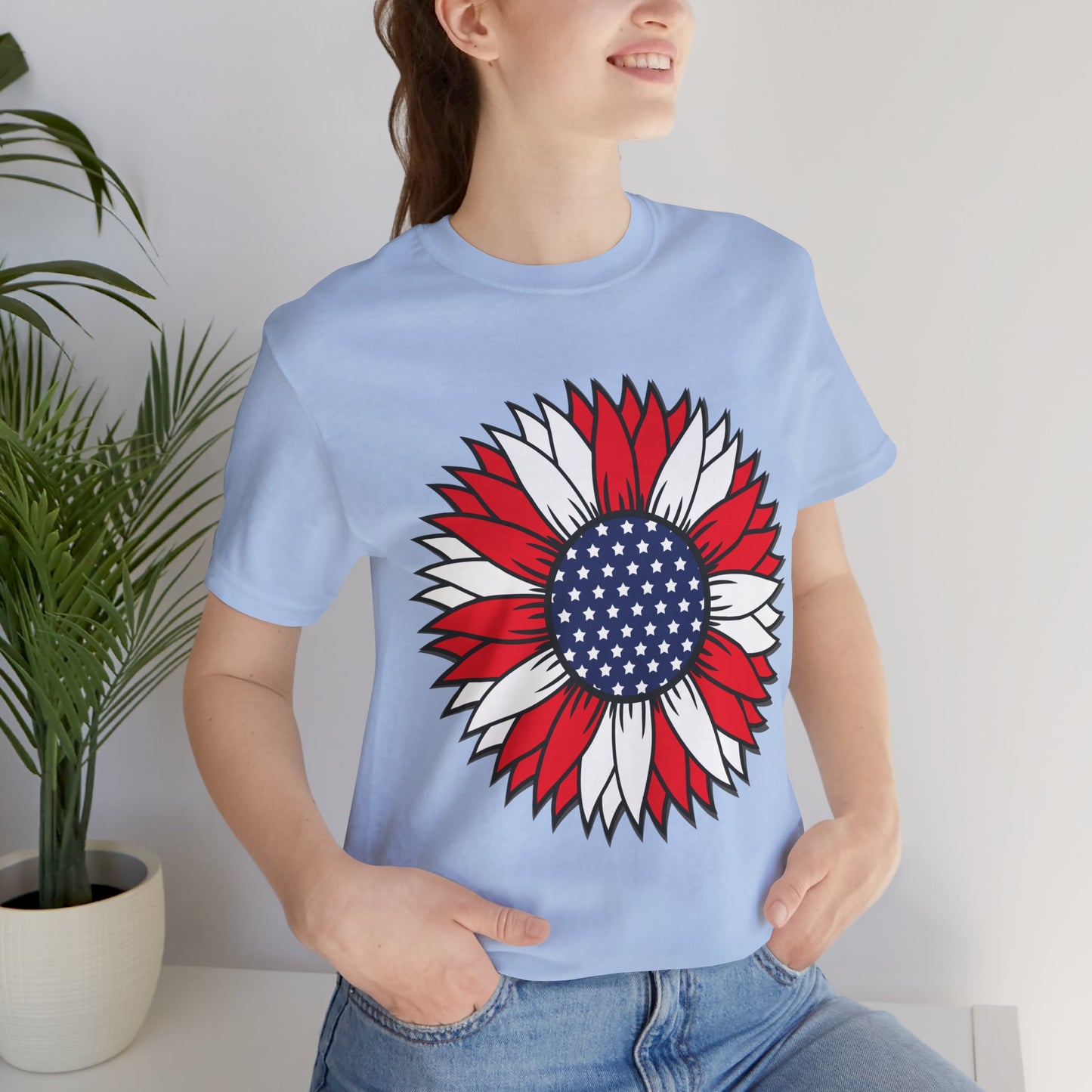 American Sunflower Jersey Short Sleeve Tee