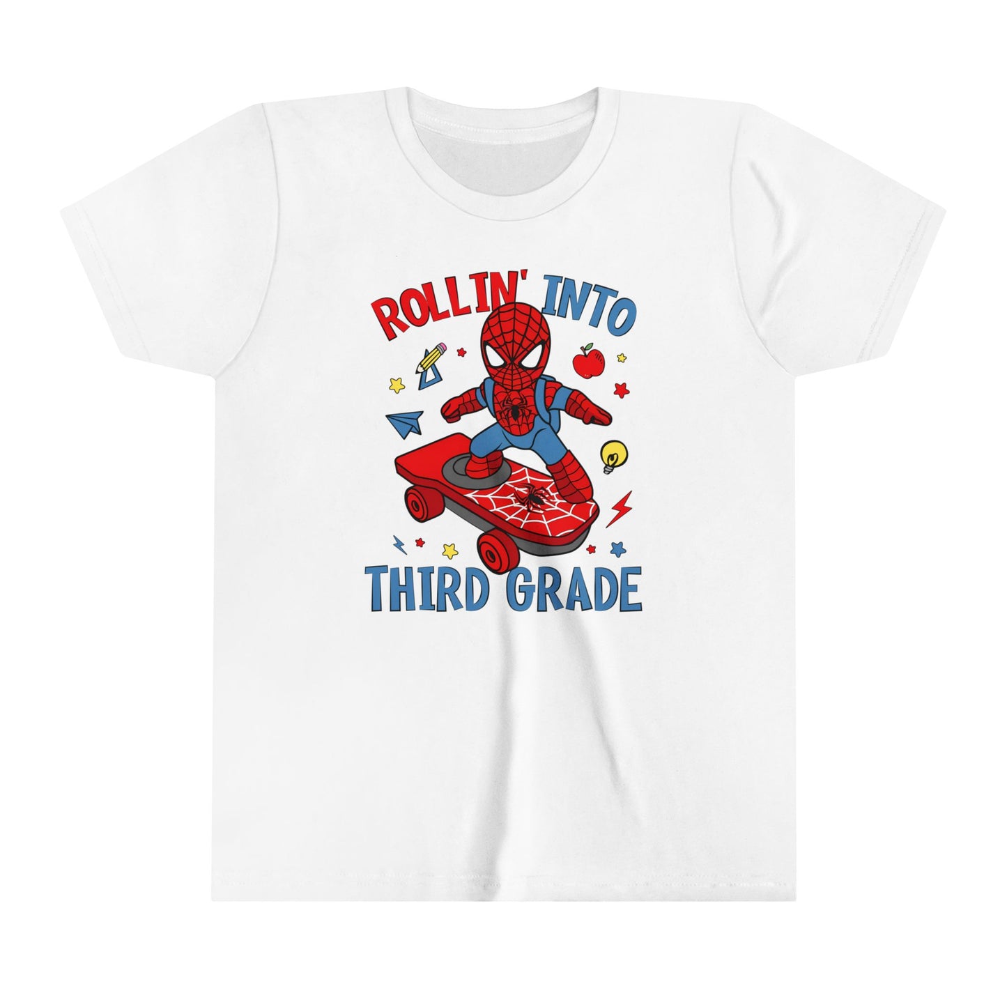 Rollin' Into 3rd Grade Youth Short Sleeve Tee