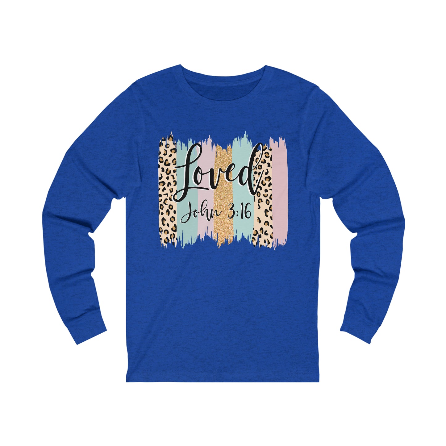 Loved (front) Love/Cross (back)  Long Sleeve Tshirt