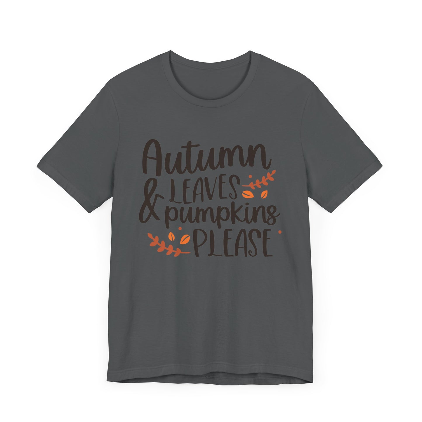 Autumn Leaves & Pumpkins Please Jersey Short Sleeve Tee