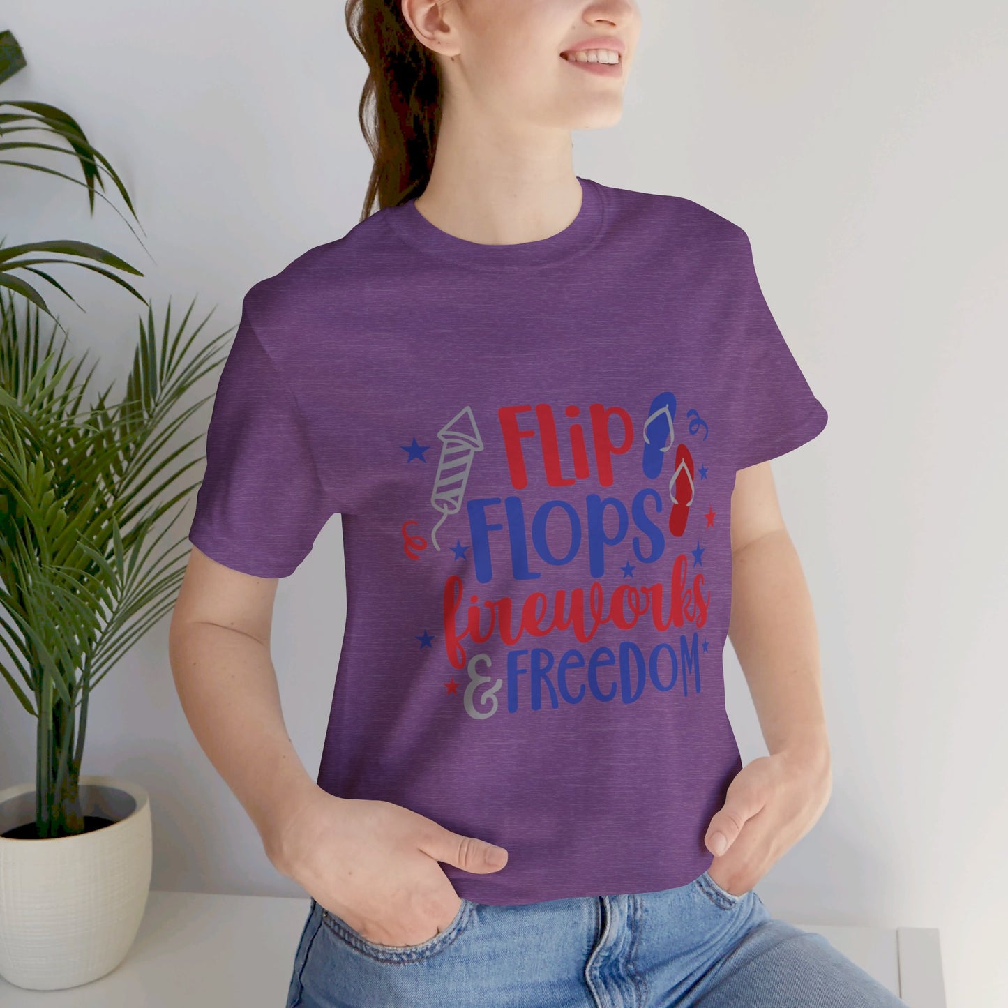 Flip Flops & Fireworks Jersey Short Sleeve Tee
