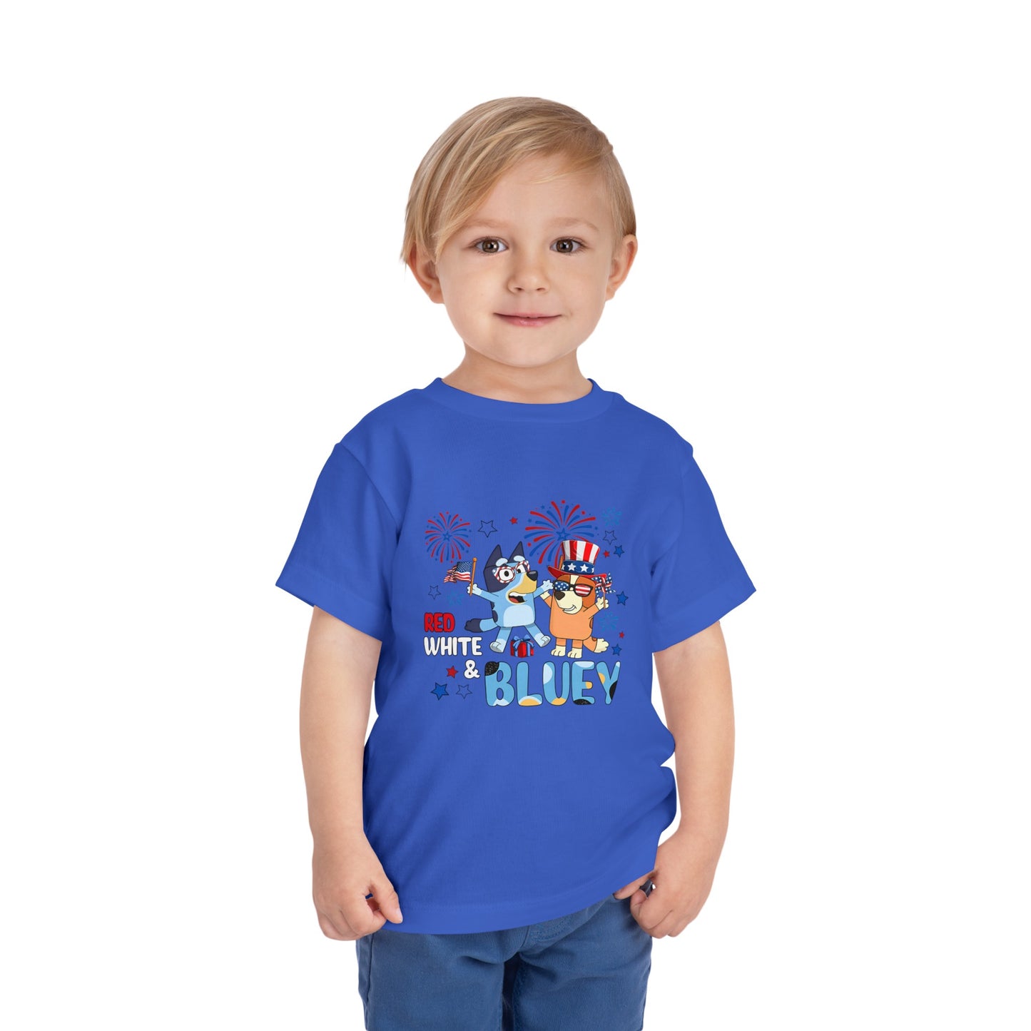 Red, White & Bluey Toddler Short Sleeve Tee