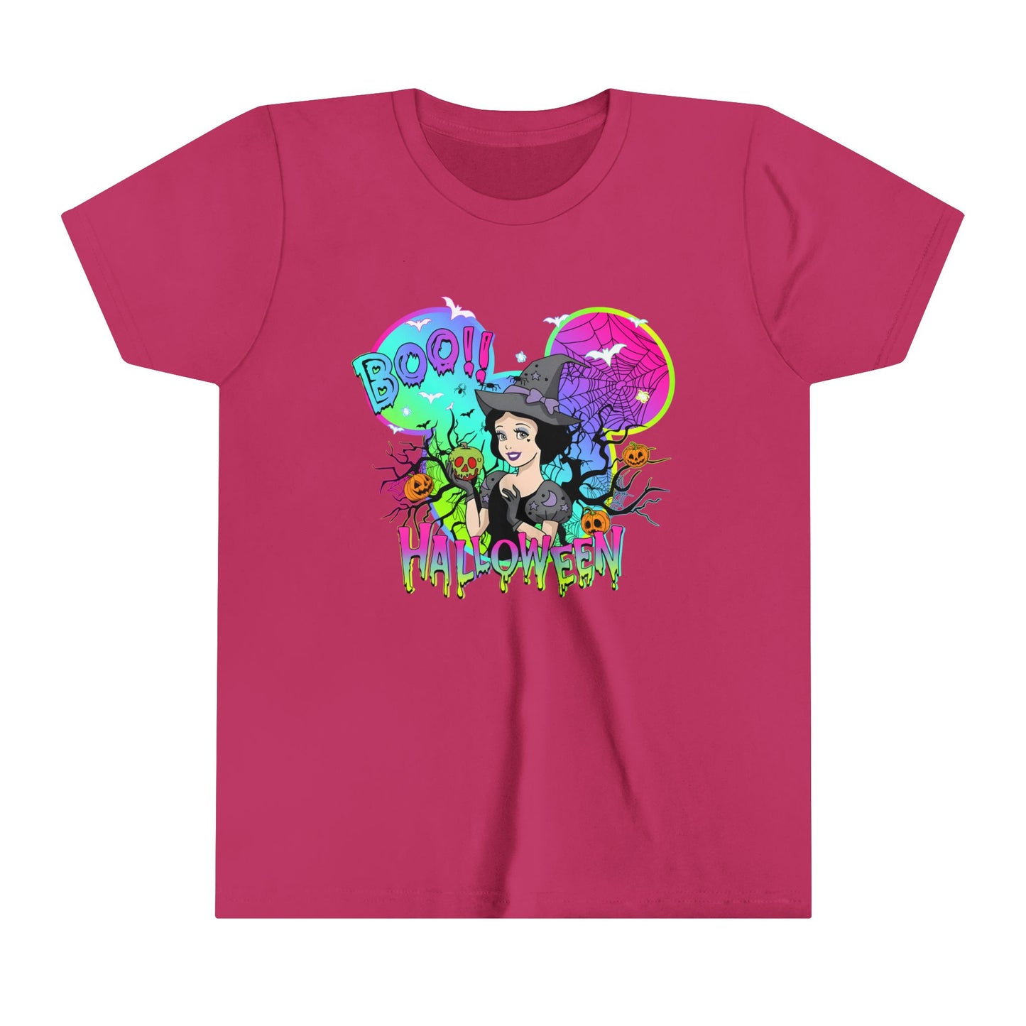 Snow White Boo! HalloweenYouth Short Sleeve Tee