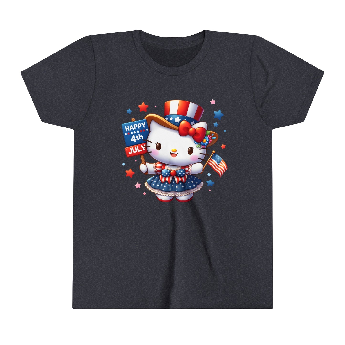 Happy 4th of July Hello Kitty Youth Short Sleeve Tee