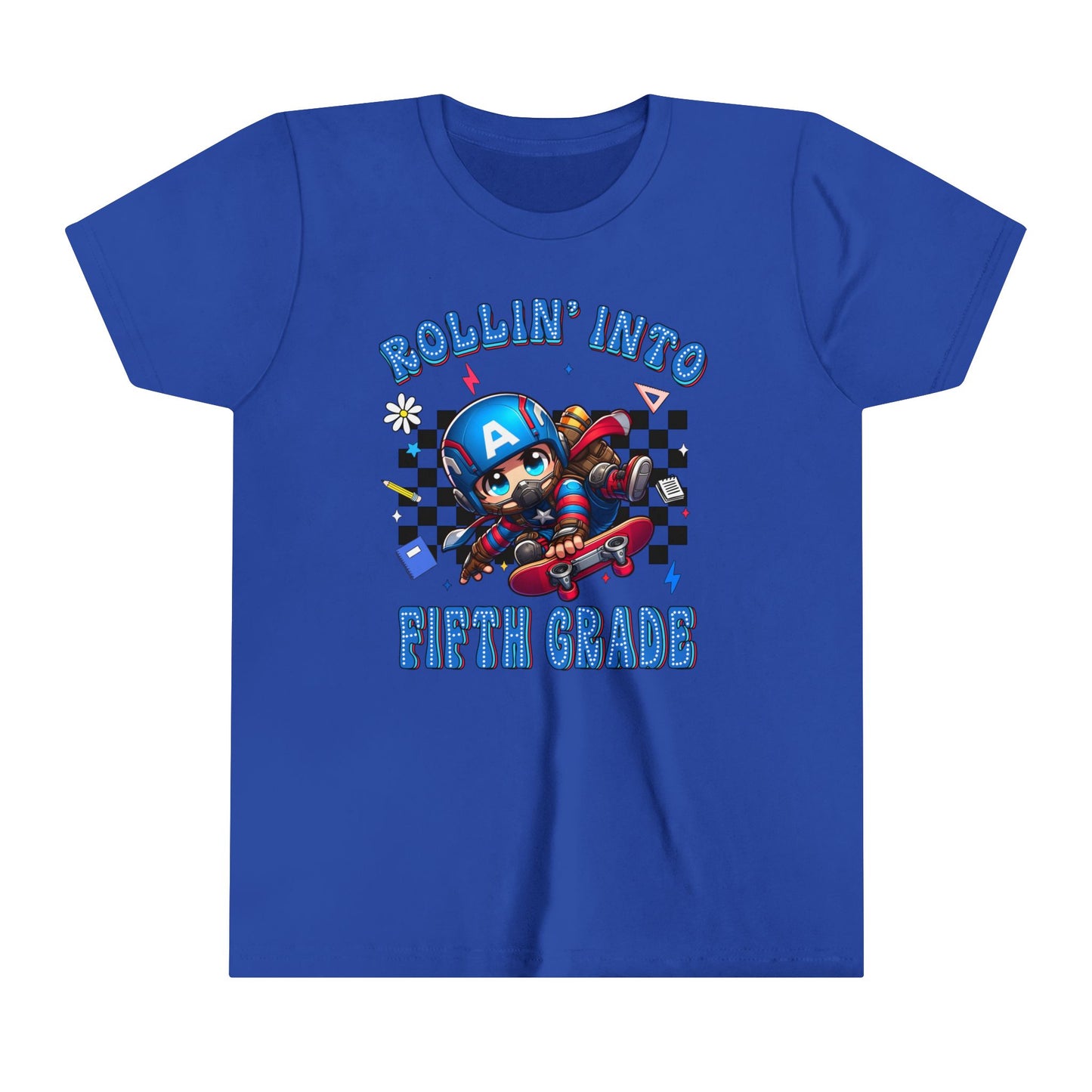 CAPTAIN AMERICA - Rollin' Into 5th Grade Youth Short Sleeve Tee