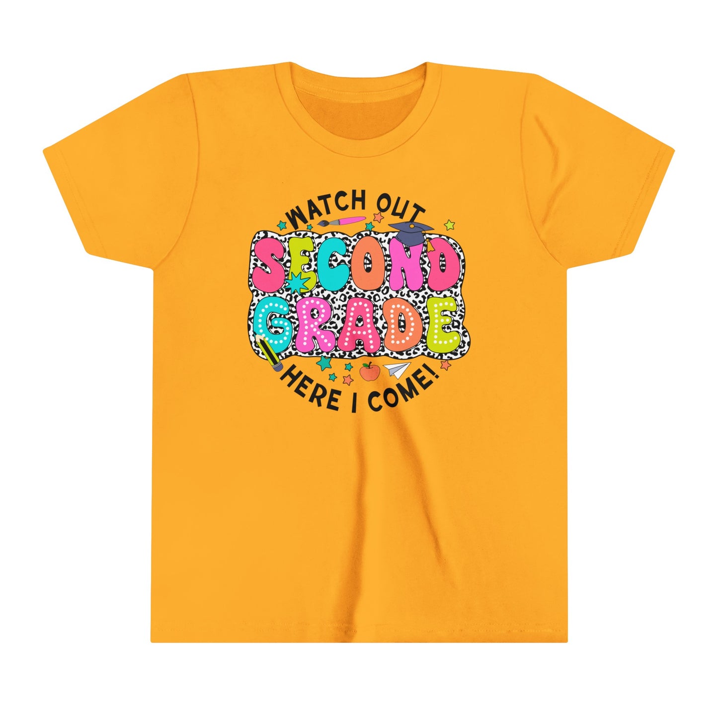 Watch Out Second Grade Here I Come Youth Short Sleeve Tee