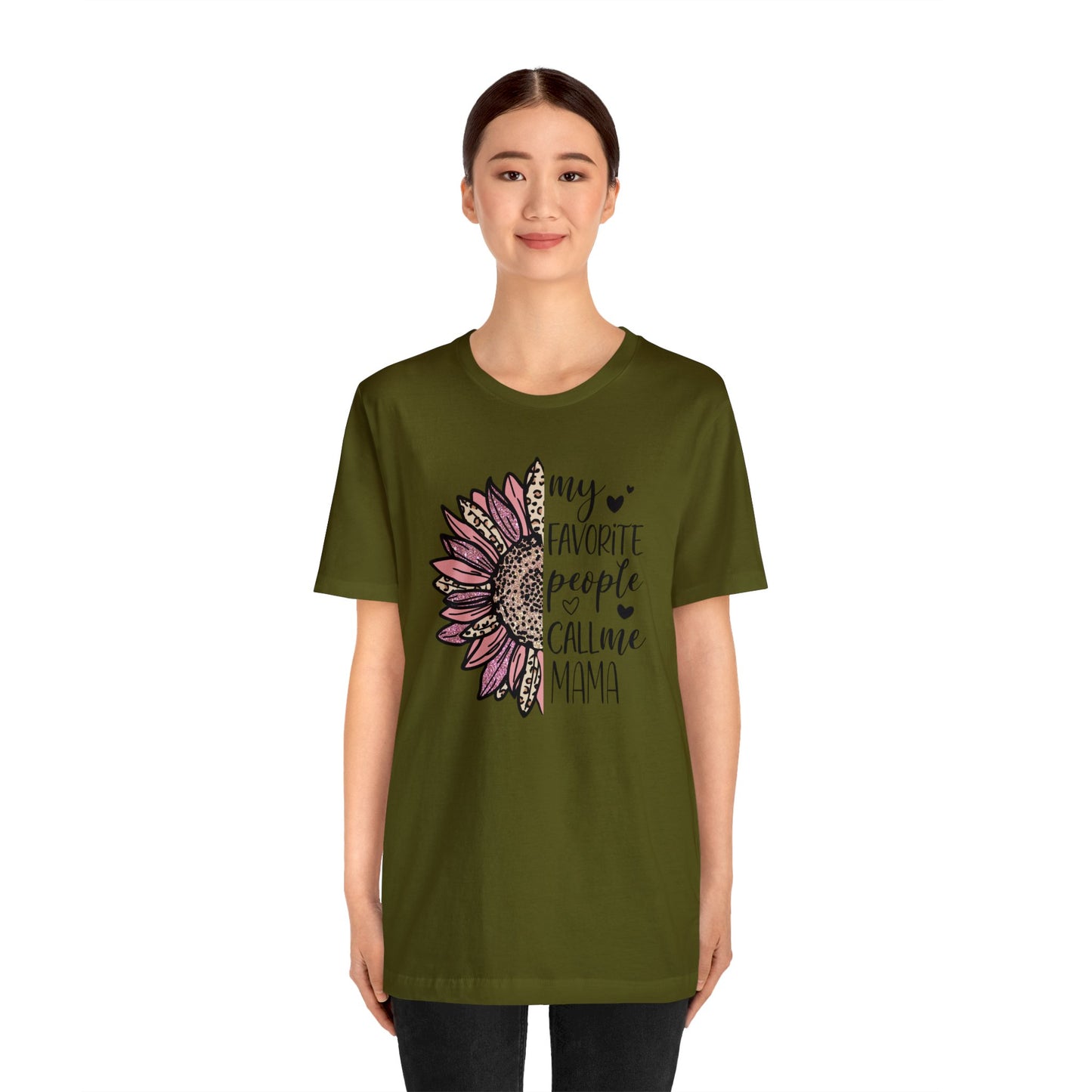 My Favorite People Call Me Mama Sunflower short sleeve tshirt