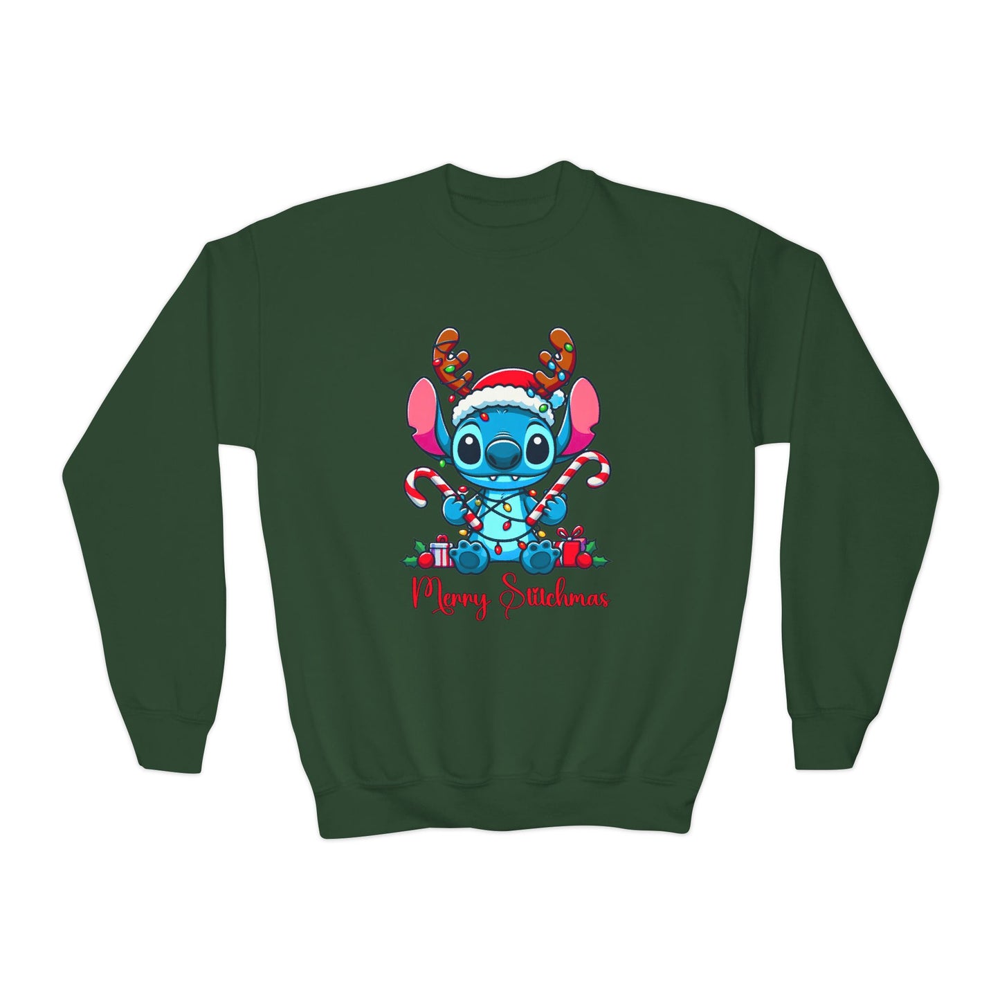 Merry Stitchmas Youth Crewneck Sweatshirt
