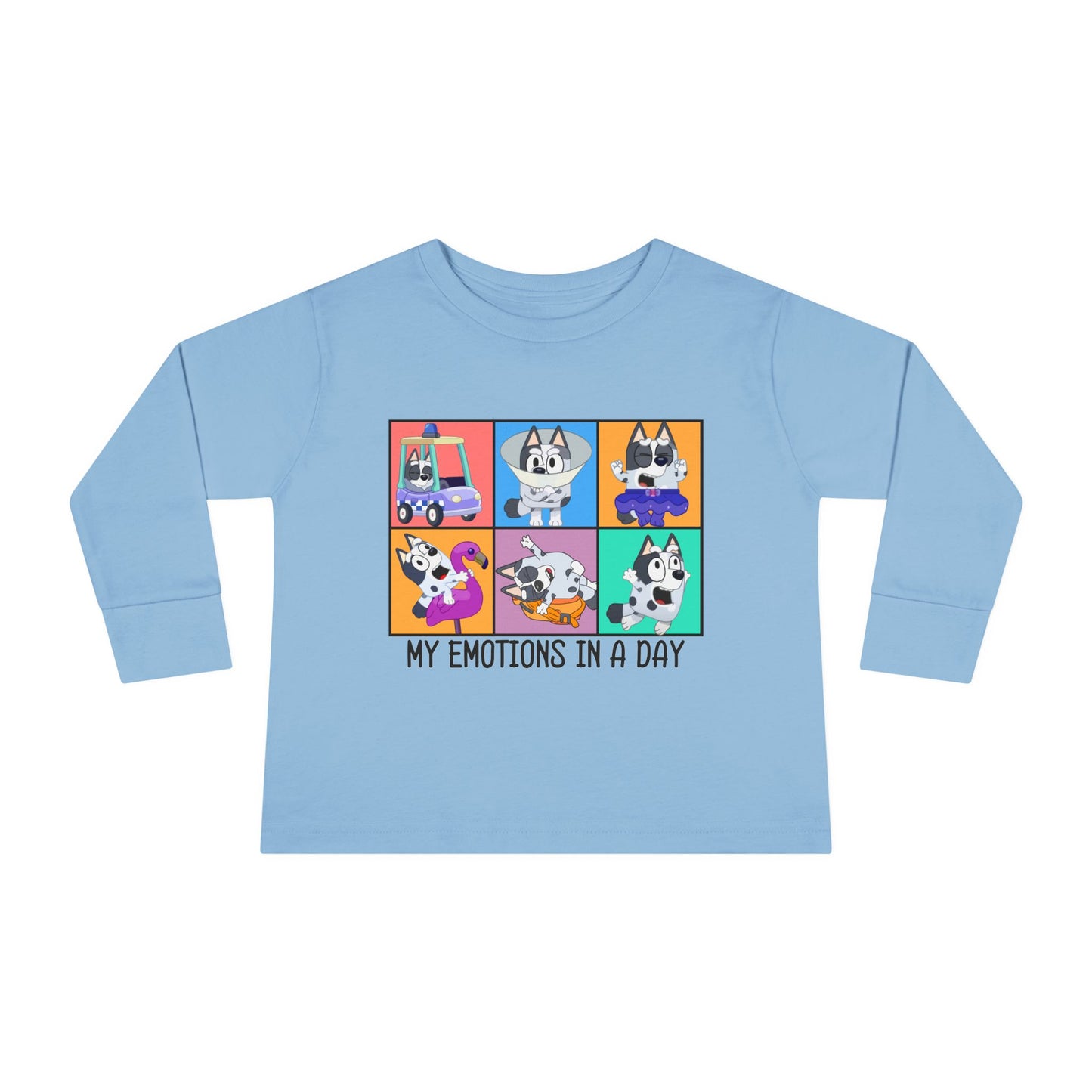 My emotions in a day Toddler Long Sleeve Tee