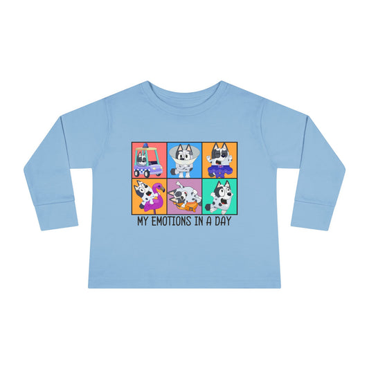 My emotions in a day Toddler Long Sleeve Tee