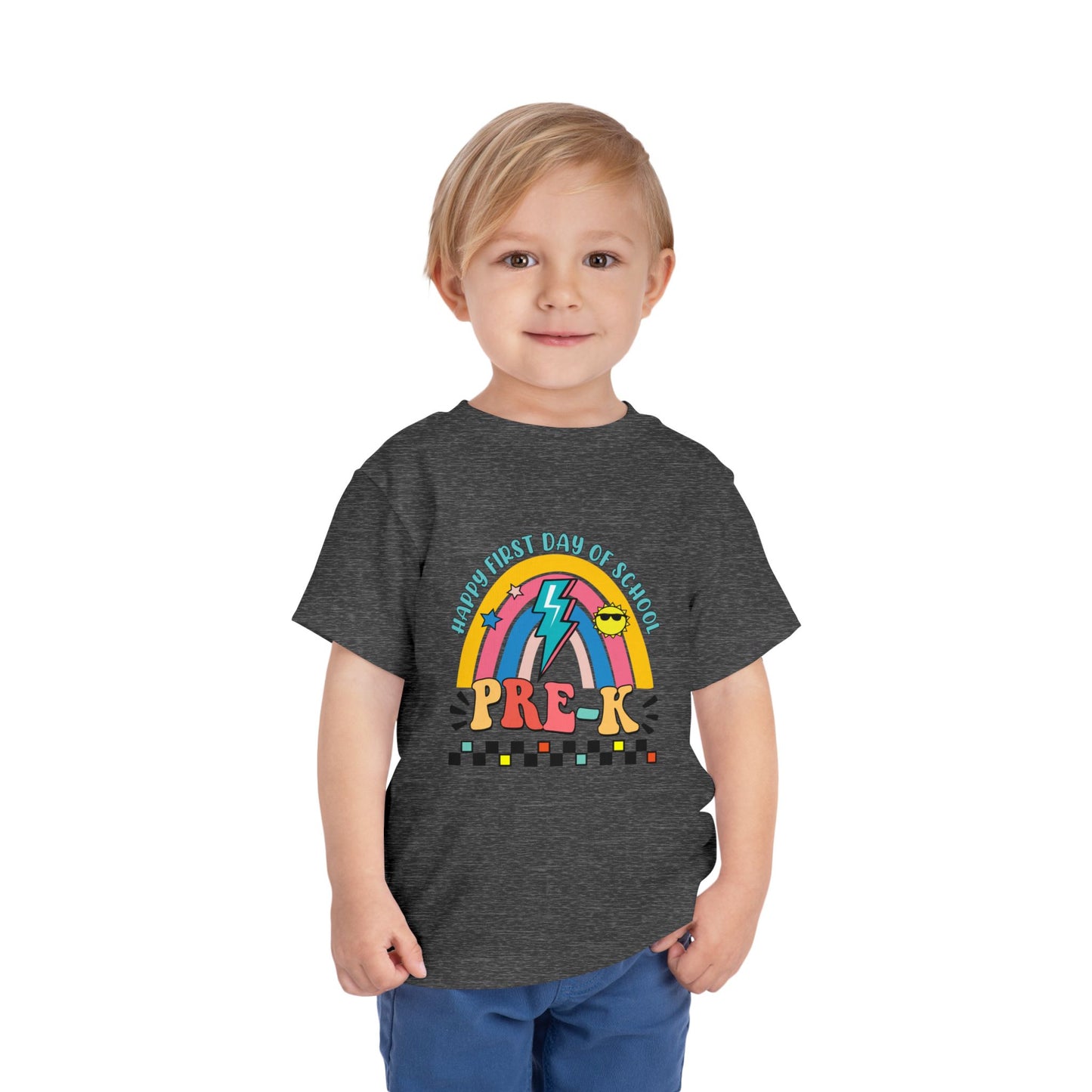 Happy First Day of School - Pre-K Toddler Short Sleeve Tee