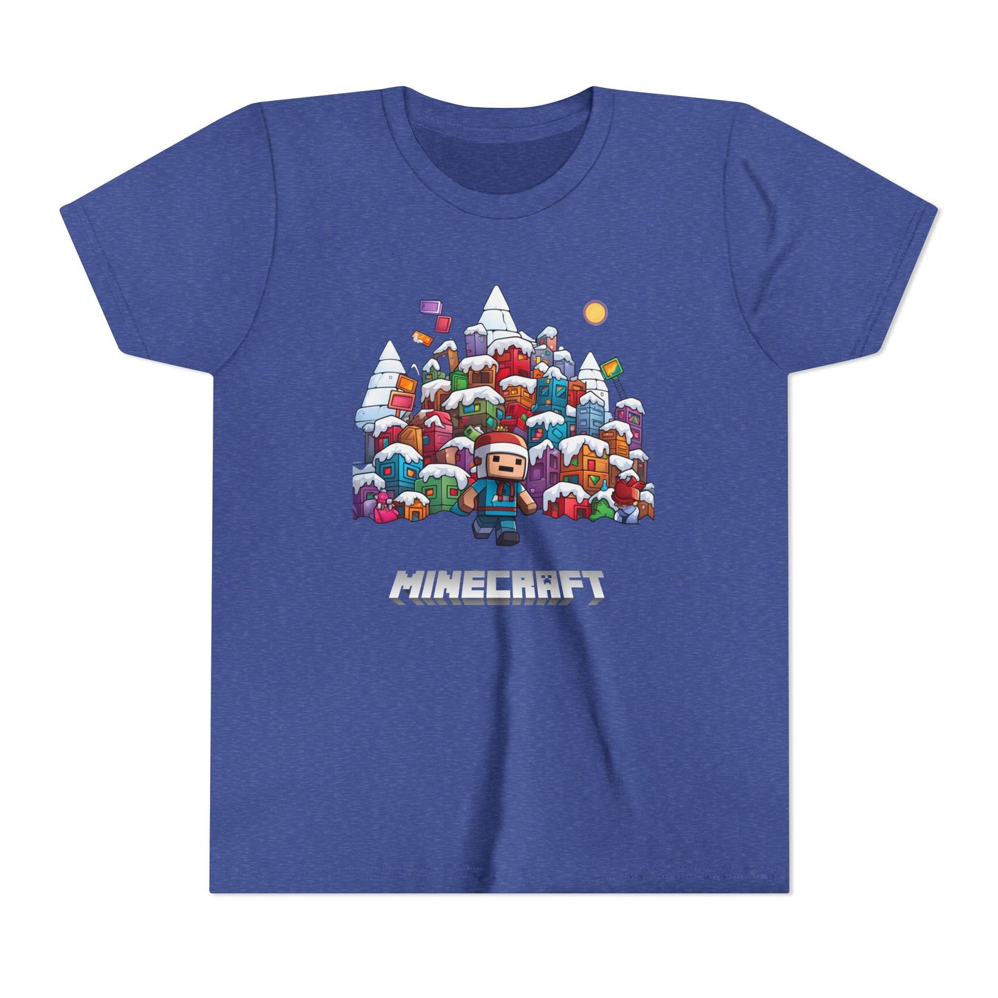 Christmas Mine-craft Youth Short Sleeve Tee