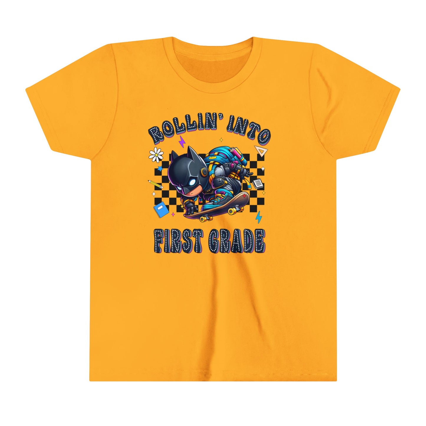 BATMAN - Rollin' Into 1st Grade Youth Short Sleeve Tee