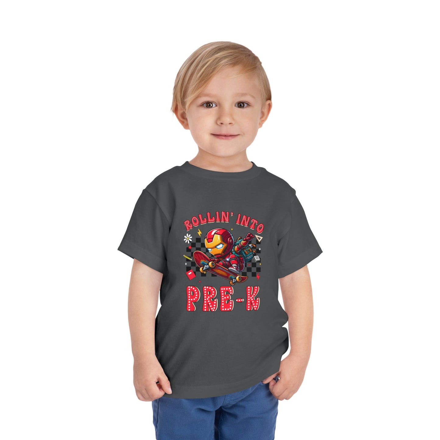 IRON MAN - Rollin' Into Pre-K Toddler Short Sleeve Tee