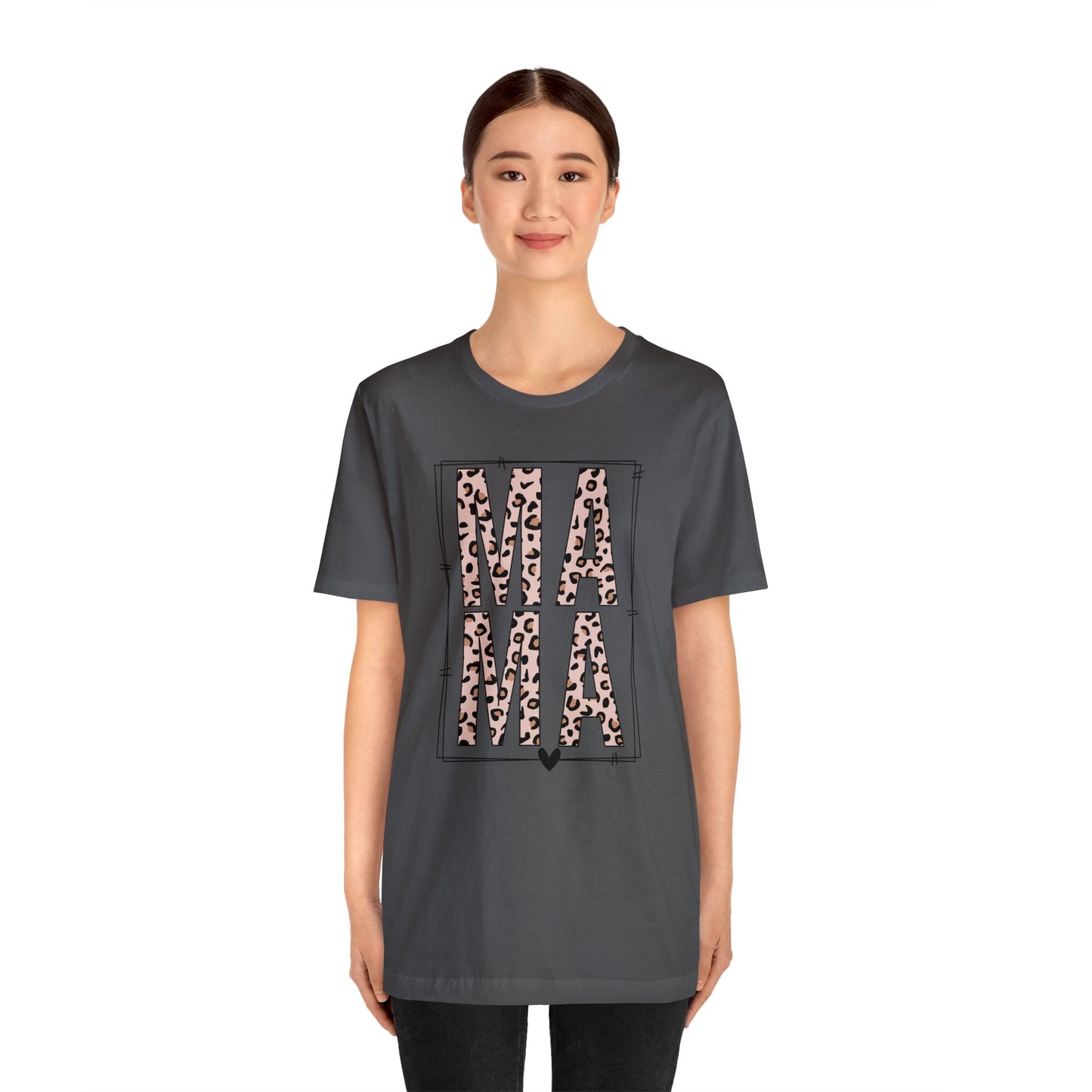 MAMA Leopard print short sleeve tshirt