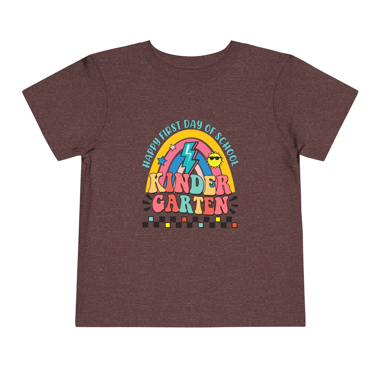 Happy First Day of School - Kindergarten Toddler Short Sleeve Tee