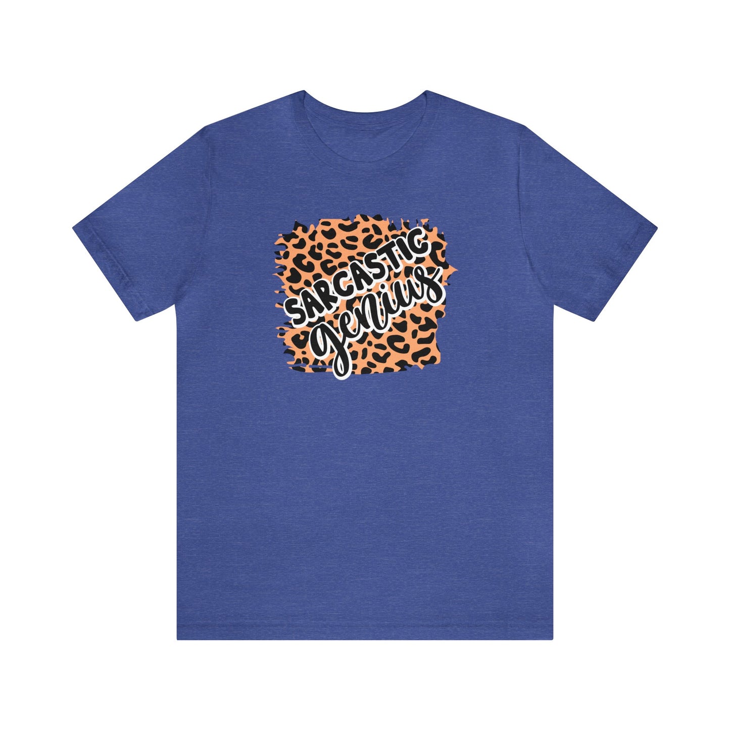 Sarcastic Genius leopard print short sleeve Tshirt