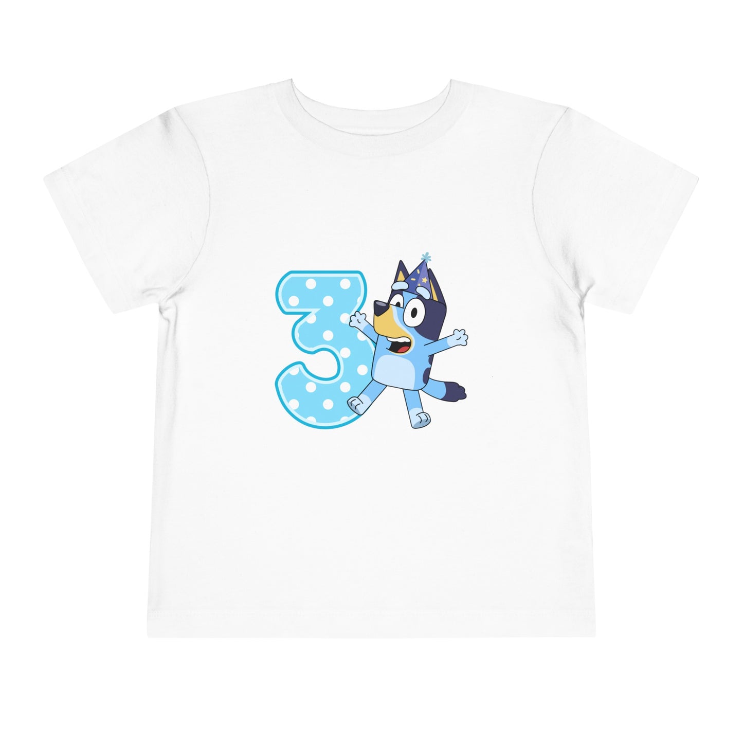 #3 Birthday Toddler Short Sleeve Tee