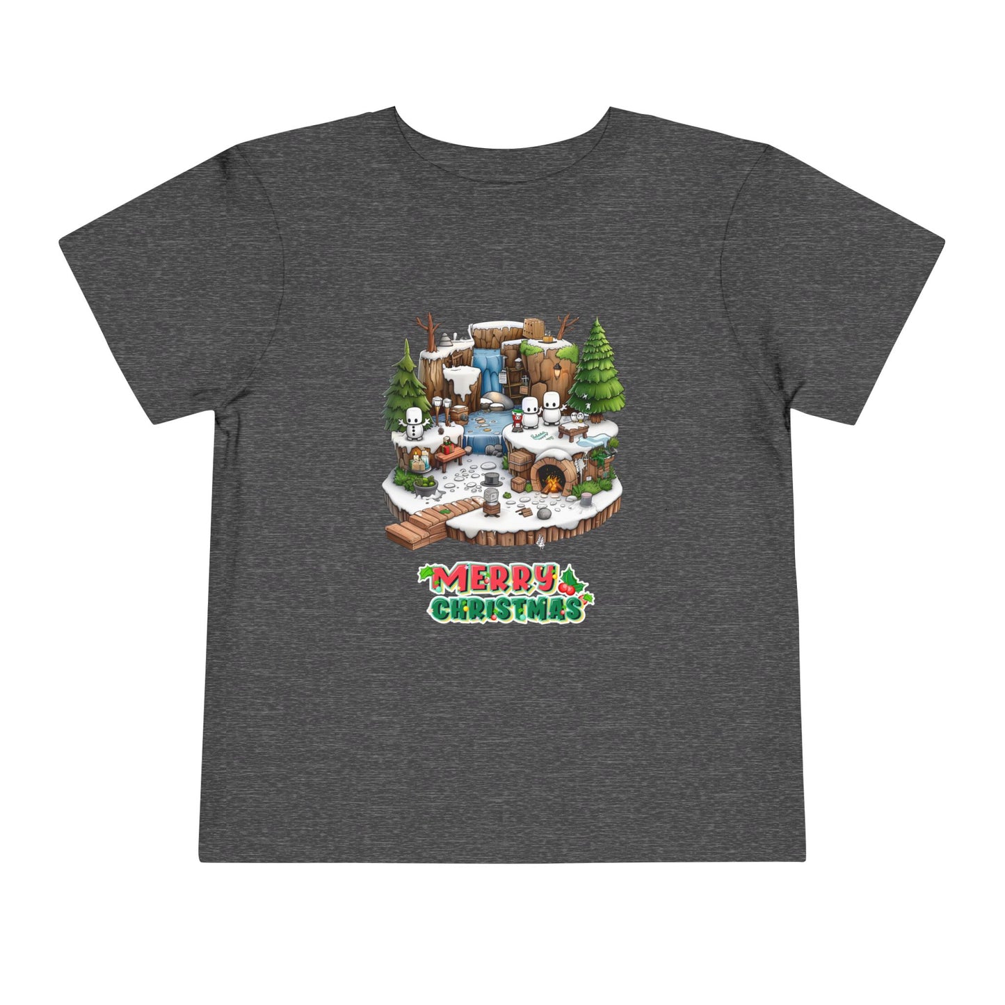 Merry Christmas Mine-craft Toddler Short Sleeve Tee