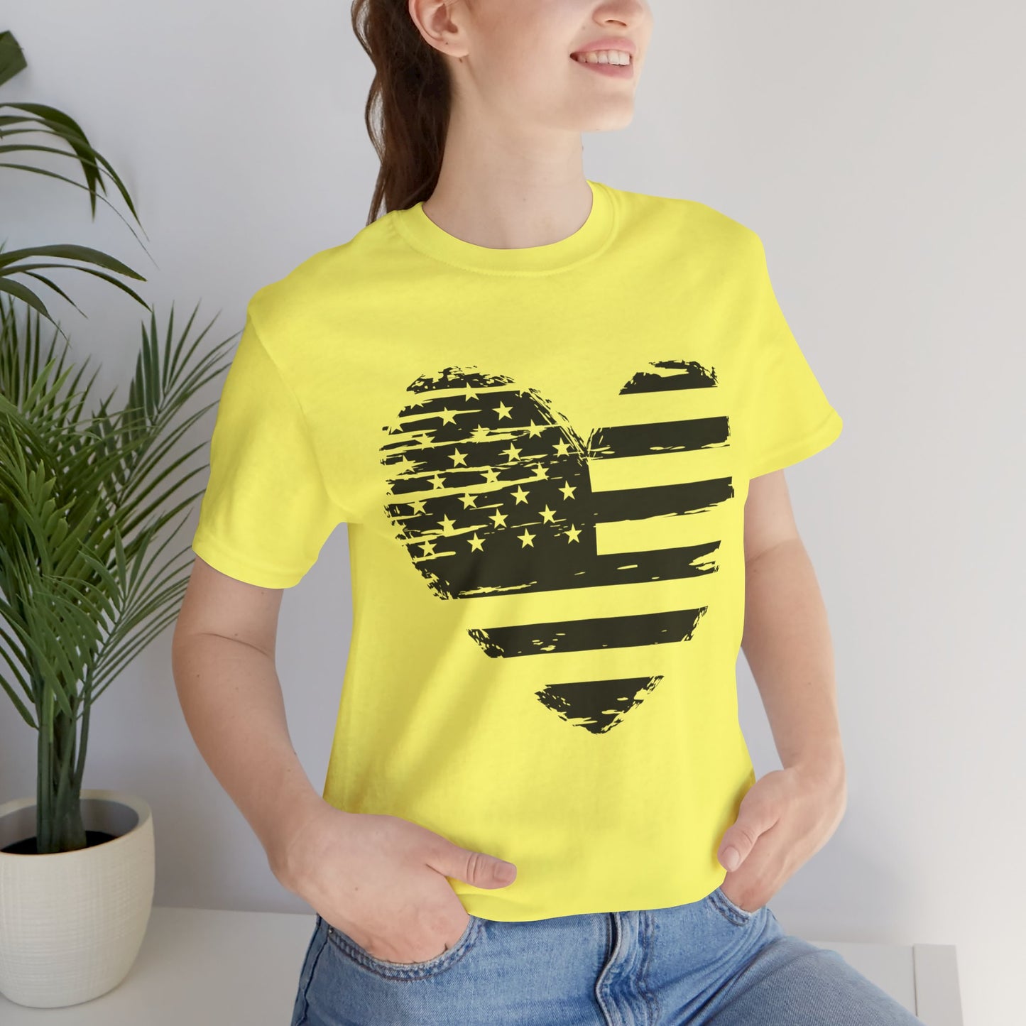 Heart flag Jersey Short Sleeve Tee