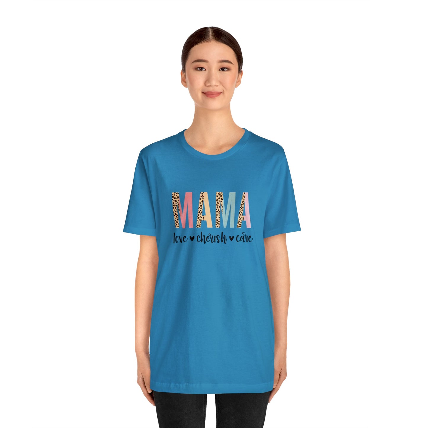 MAMA Leopard print short sleeve tshirt